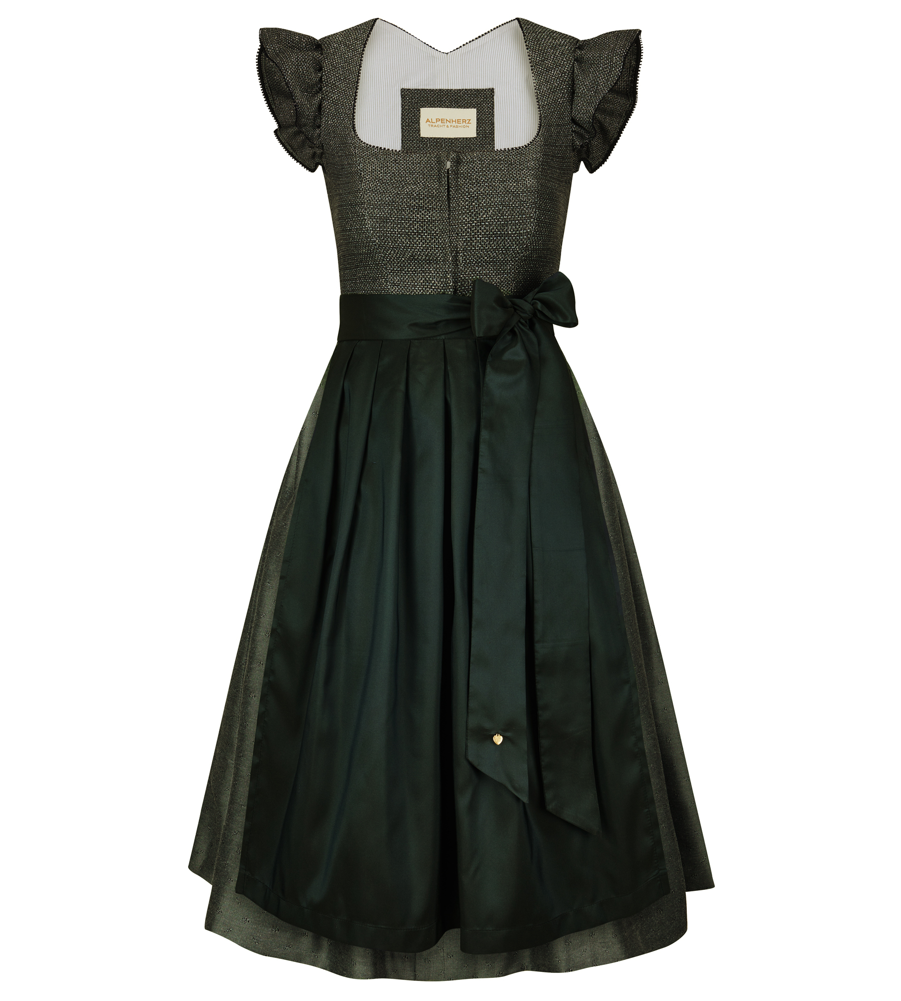 Flügelarm-Dirndl Ida in Oliv