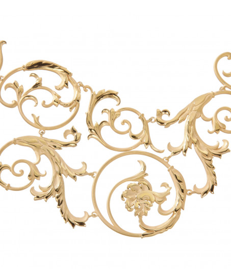 Glieder-Collier mit großem Schnörkel-Dekor
