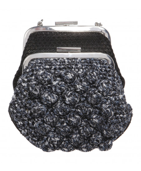 Häkeltasche mit Kette in Blau