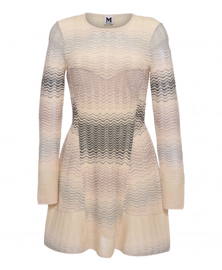 Gemustertes Häkel-Strickkleid
