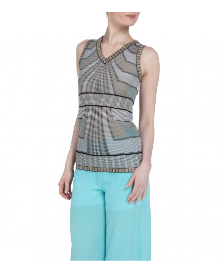 Gemustertes Feinstrick-Top