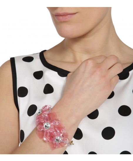 Blumenarmband in Rosé