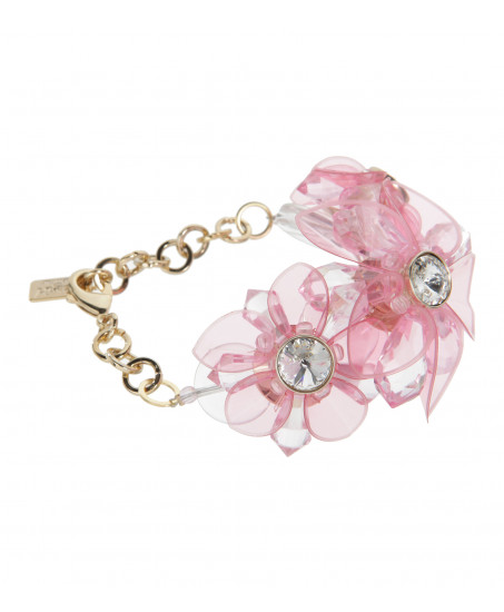 Blumenarmband in Rosé