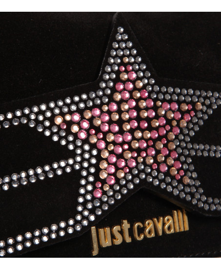 Schwarze Abendtasche mit Gliederkette