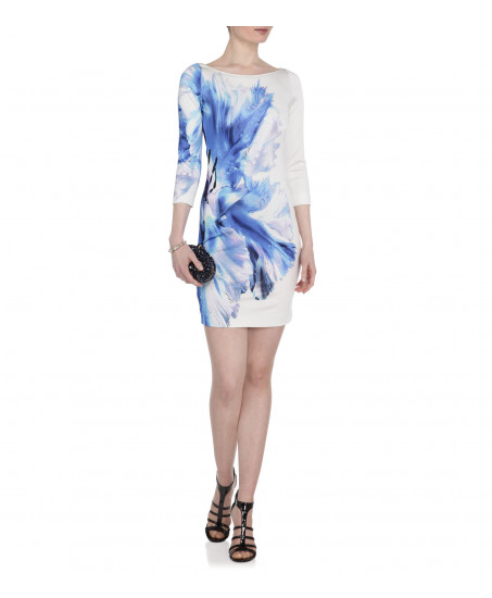 Minikleid mit Blumenmuster aus Jersey
