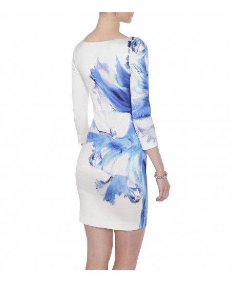 Minikleid mit Blumenmuster aus Jersey