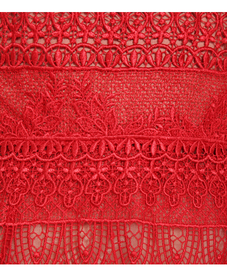 Cocktailkleid aus roter Spitze