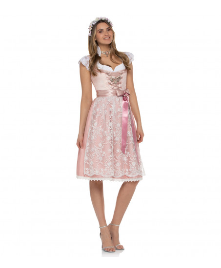 Dirndl Madeleine mit Gold schimmernder Seidenstickerei