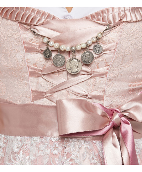 Dirndl Madeleine mit Gold schimmernder Seidenstickerei