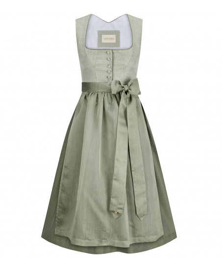 Vorderansicht- Dirndl Greta in Salbeigrün von Alpenherz