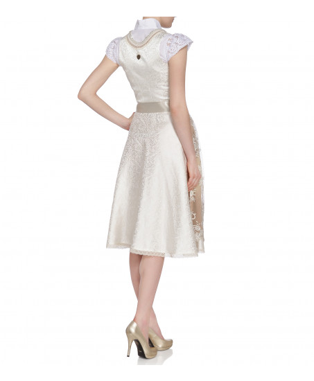 Hochzeitsdirndl Mary in Weiß/Gold