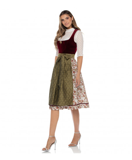 Samtdirndl in Weinrot 