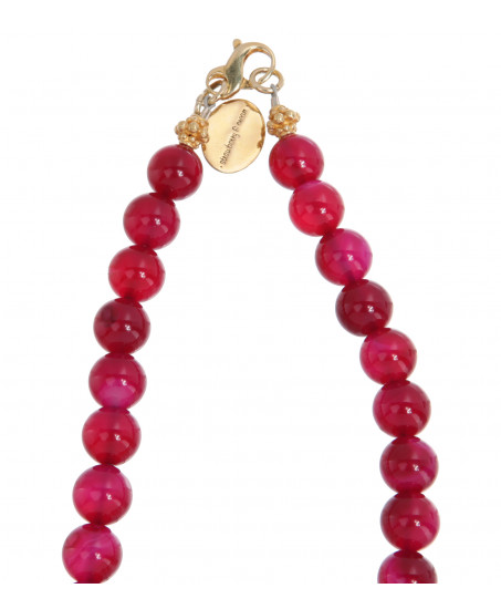 Pinke Wiesnkette mit Hirschanhänger