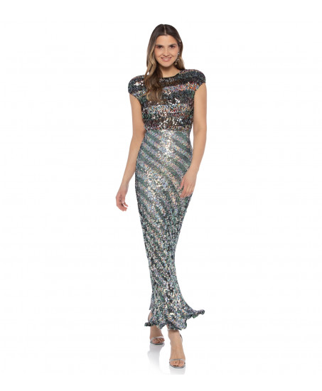 Paillettenkleid in Multicolor