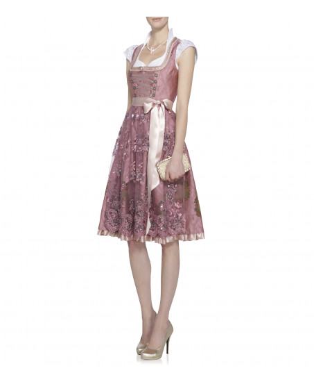Dirndl in Rosa/Pink mit Spitzenschürze