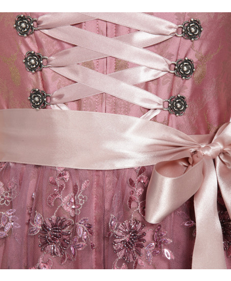 Dirndl in Rosa/Pink mit Spitzenschürze