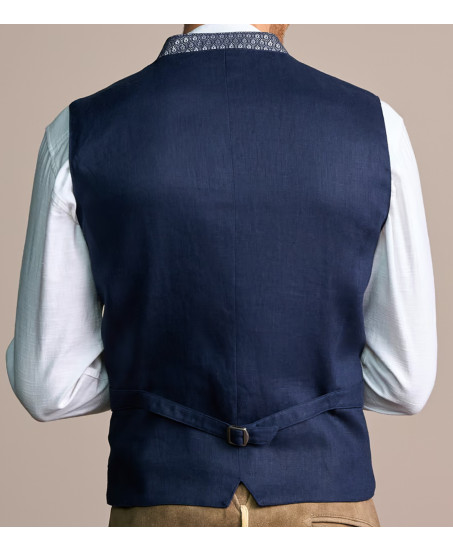 Herrenweste in Blau mit edlem Muster