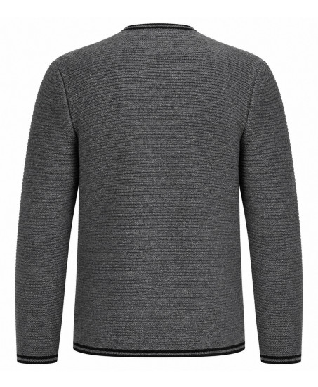 Krüger Herren Strickjacke Grau – Vorderansicht Freisteller