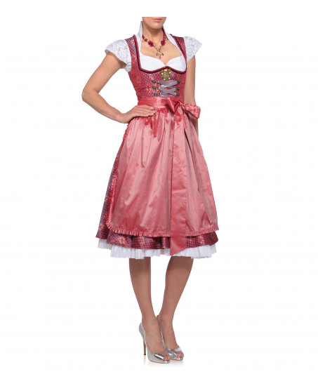 Dirndl in Pink mit Ornamenten