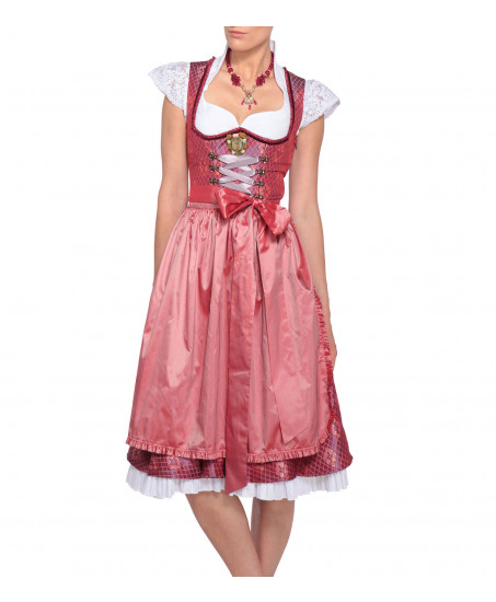 Dirndl in Pink mit Ornamenten