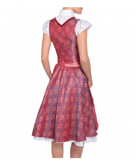 Dirndl in Pink mit Ornamenten