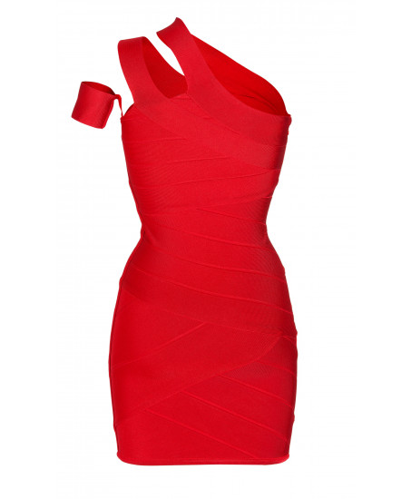 Asymmetrisches Minikleid mit Doppelträger