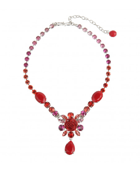 Statementkette mit roter Rose