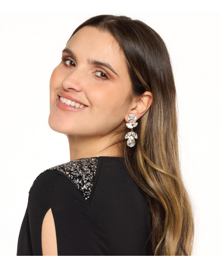 Bezaubernde Ohrclips in Crystal