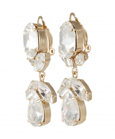 Bezaubernde Ohrclips in Crystal