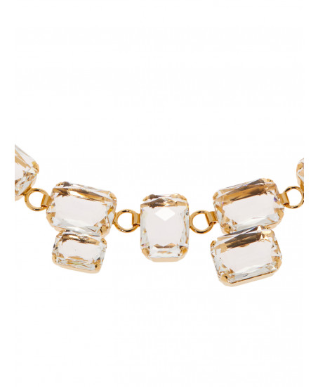 Kette mit Baguette-Steinen in Transparent