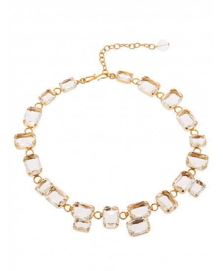 Kette mit Baguette-Steinen in Transparent
