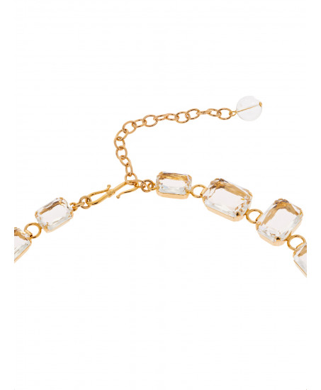 Kette mit Baguette-Steinen in Transparent