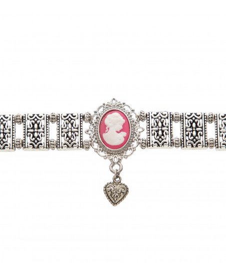 Kropfkette in Silber-Pink