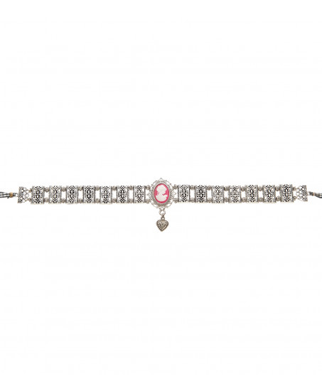 Kropfkette in Silber-Pink