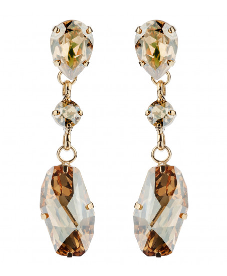 Hängeclip-Ohrringe in Gold