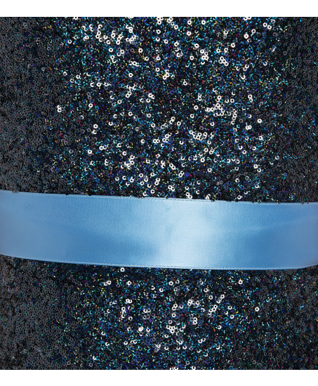 Dunkelblaues Kleid mit Schleife