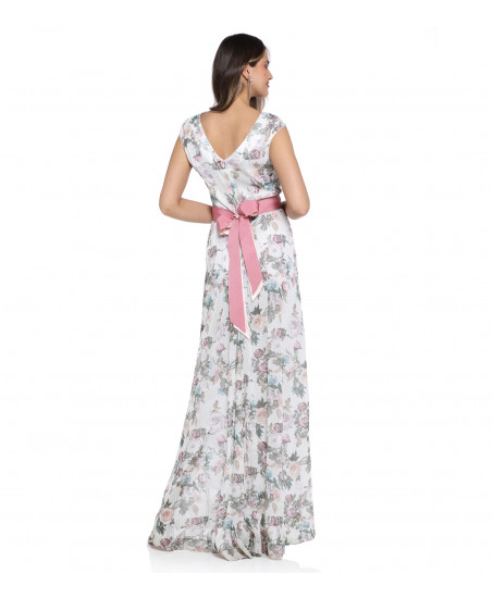 Paillettenkleid mit Blumenprint 