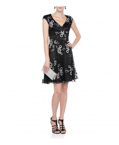 Cocktailkleid mit Blumenbestickung