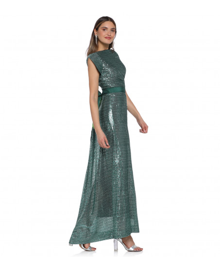 Paillettenkleid in Grüntönen