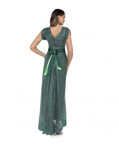 Paillettenkleid in Grüntönen