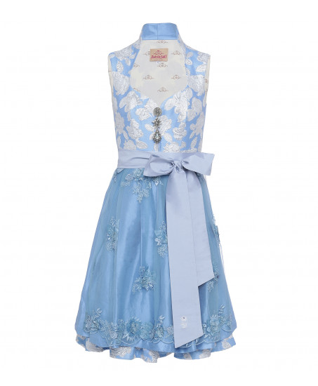 Dirndl in Hellblau mit Blumen