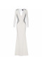 Robe mit edlen Swarovski Applikationen in Weiss 