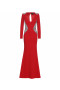 Robe mit edlen Swarovski Applikationen in Rot 