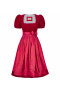 Samtdirndl Mona in Rot mit Puffarm