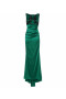 Stretch-Crepe Robe in Emerald