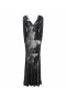 Capekleid mit Wende-Pailletten in Schwarz-Silber
