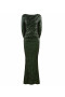 Paillettenkleid in Dunkelgruen mit Cape