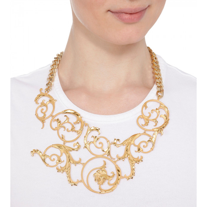 Glieder-Collier mit großem Schnörkel-Dekor