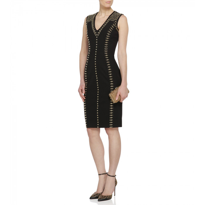 Cocktailkleid mit goldenen Nieten