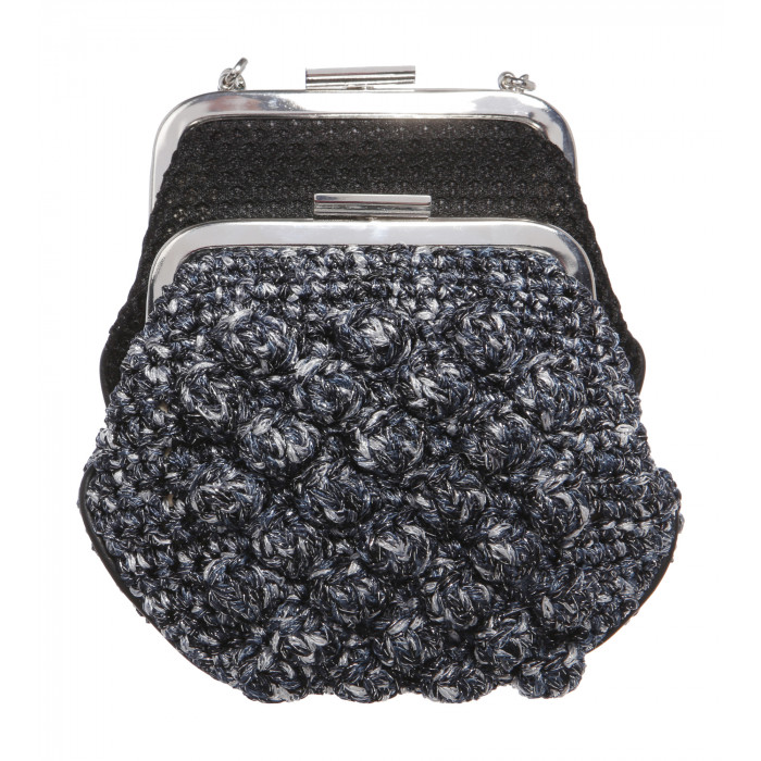 Häkeltasche mit Kette in Blau